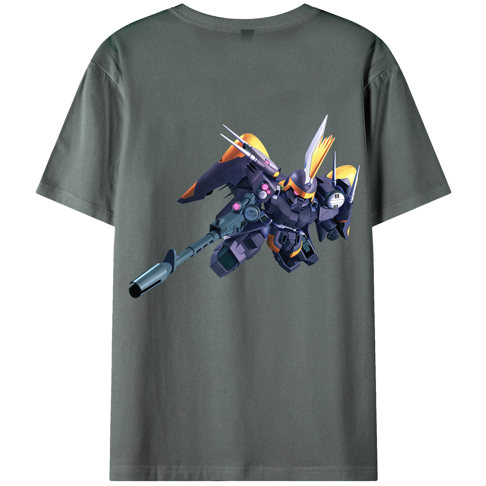 （画像用） 機動戦士ガンダム Mobile Suit Gundam 綿100％ メンズ半袖Tシャツ（バックプリント） 通気性